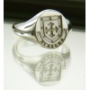 Family Coat of Arms Ring - Arms & Name Ribbon Ring  (Large)
